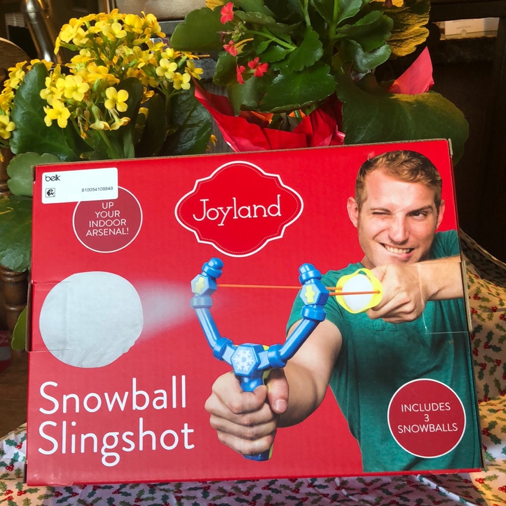 Snowball slingshot.